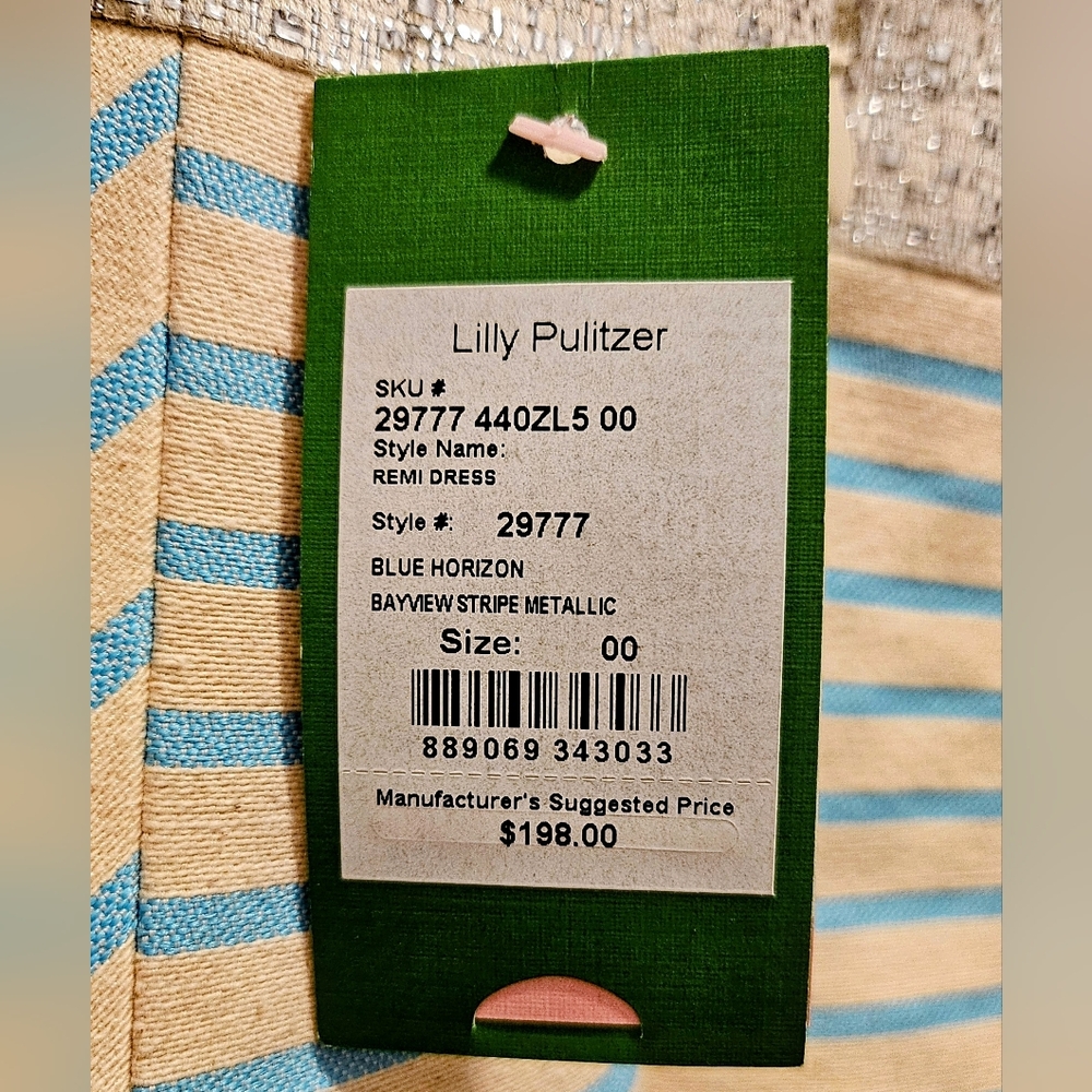 Lilly Pullitzer Remi Metallic Stripe Mini Dress (00) - Picture 9 of 11
